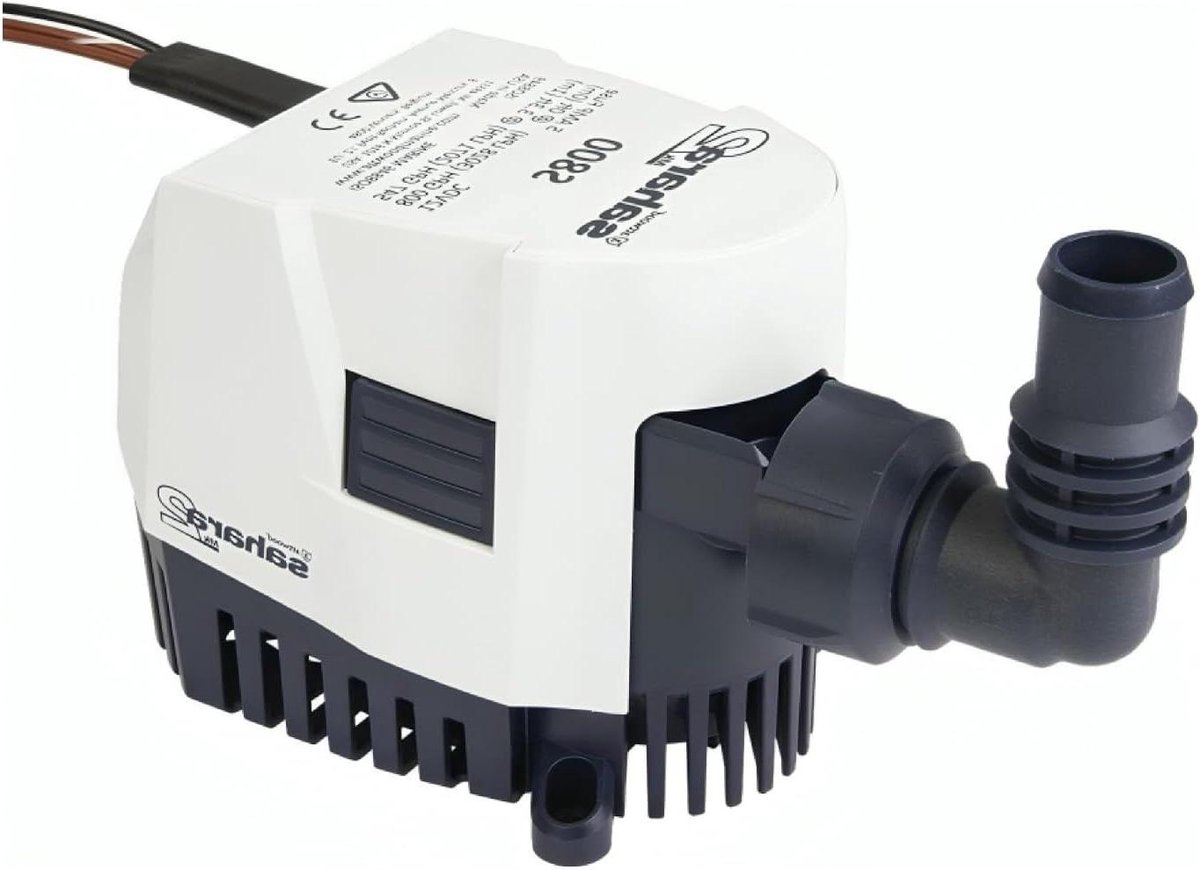 Automatische Lenspomp - Bilgepomp Boot - Water Afvoeren - X-Air Impeller Technologie - 800 GPH 24V - Wit/Blauw