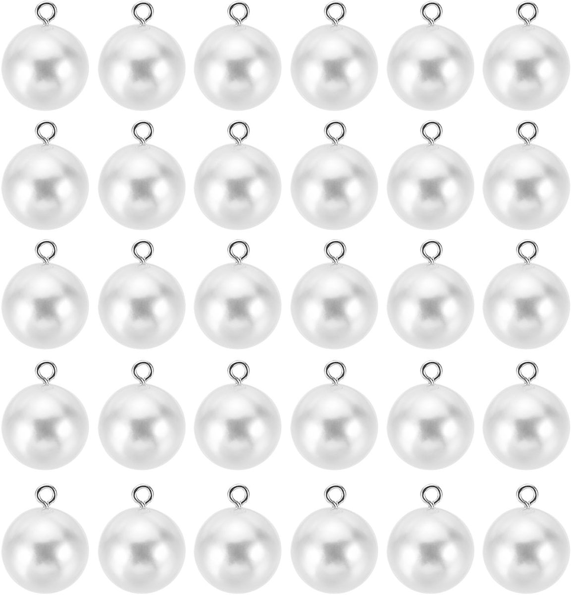 mm parelhanger, stuk parelbollen faux parel hanger charme mooi DIY voor het maken van sieraden armband oorbellen halsketting bruiloft ambachten, 8 mm, Parel