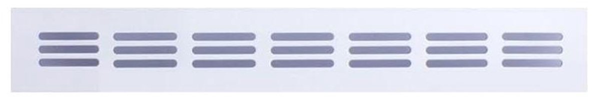 Ventilatierooster Aluminium - Afvoerrooster Geperforeerd - Luchtuitwisseling Creëren - Twee Bevestigingsstangen - 40 x 300 mm - Wit