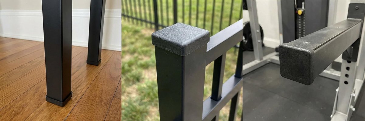 Vierkante buispluggen lamellenpluggen 30 x 30 mm met lamellen voor binnenmaat 20-25 mm in grijs