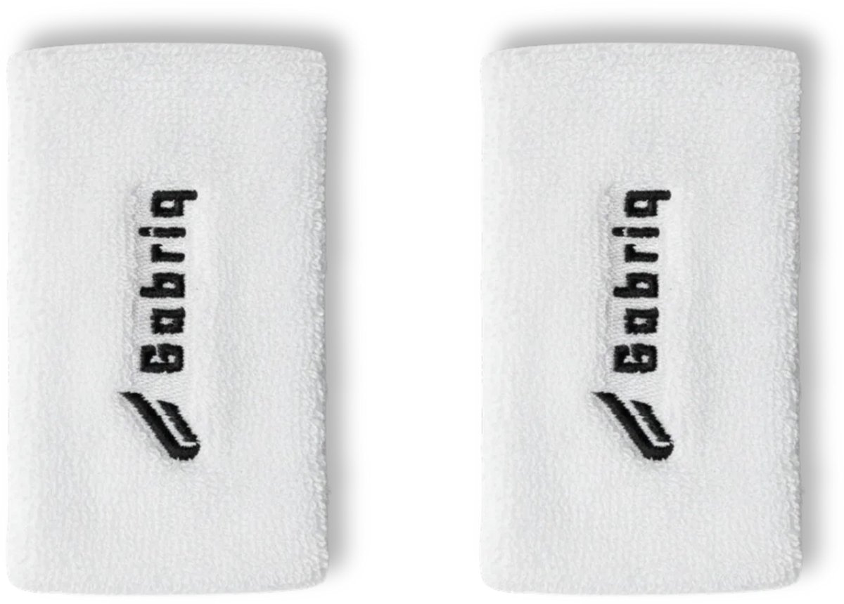 Gabriq Performance Zweetband Wit (2 Stuks) – Polsbanden – Zweetabsorberend – Voor Padel, Tennis & Fitness