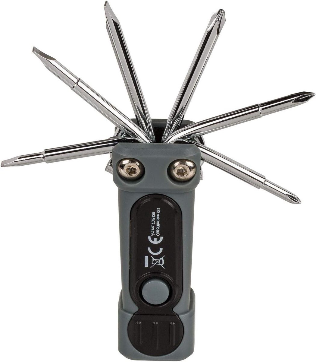 Multitool met 8 functies - Zakgereedschap Klusgereedschap - Kleine Reparaties Uitvoeren - Met Geïntegreerde Lamp