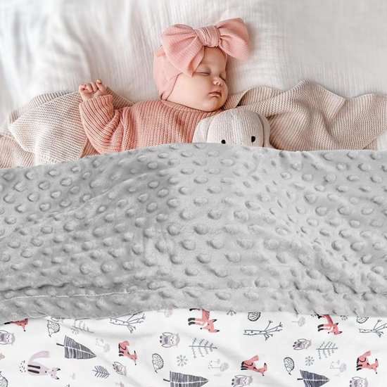 Knuffeldeken Baby 75x100cm, Zachte Katoenen Wikkeldeken Met Uil Voor Kinderwagen - Winterdeken — afbeelding 4