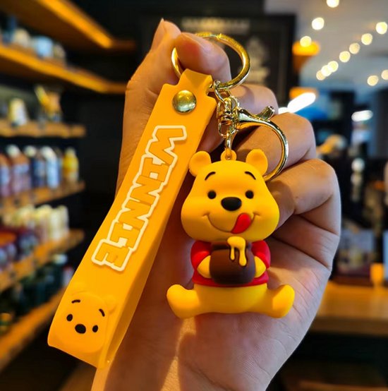 Pradeo - Alternatieve Sleutelhanger Van Winnie The Pooh - Winnie De Poeh - Hard Siliconen - Cadeau Voor Volwassenen en Kinderen - Geschenk Voor Verjaardagen en Feestdagen - Key Chain