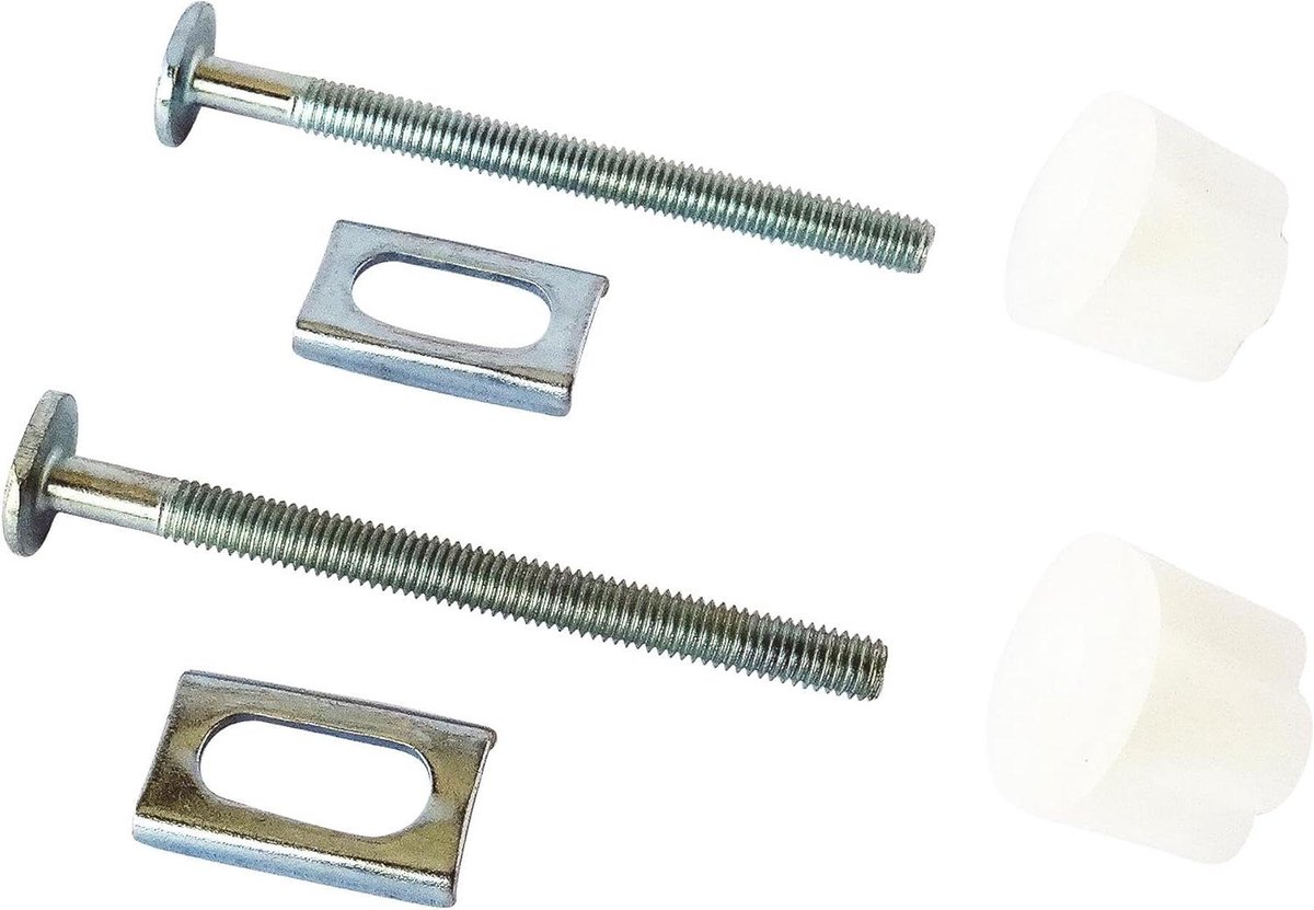 WC-bril bevestiging - Toiletzitting set - Toilet reparatie - Verzinkt staal - 75 mm - Grijs