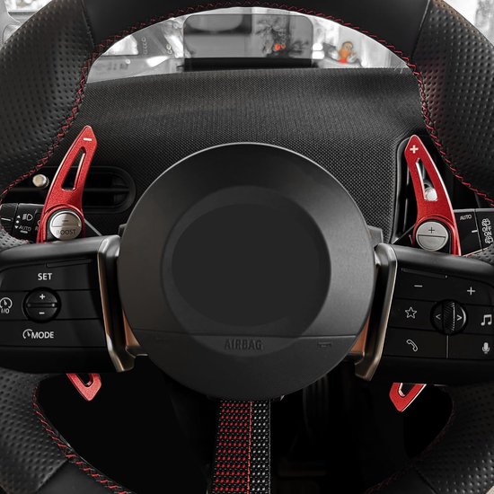Stuurwiel Pook Verlengstukken - Paddleshift Extenders - Sportief Rijden - Aluminium Legering - 2 Stuks - Roze — afbeelding 2