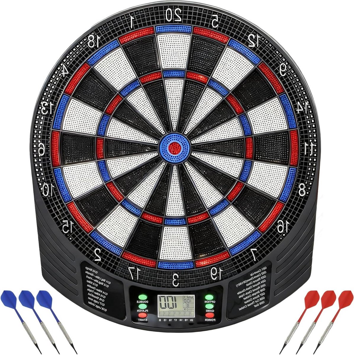 Elektronisch Dartbord - Dartspel LCD - Entertainment Thuis - Honingraatstructuur - 47x41x2.5 cm - Meerkleurig