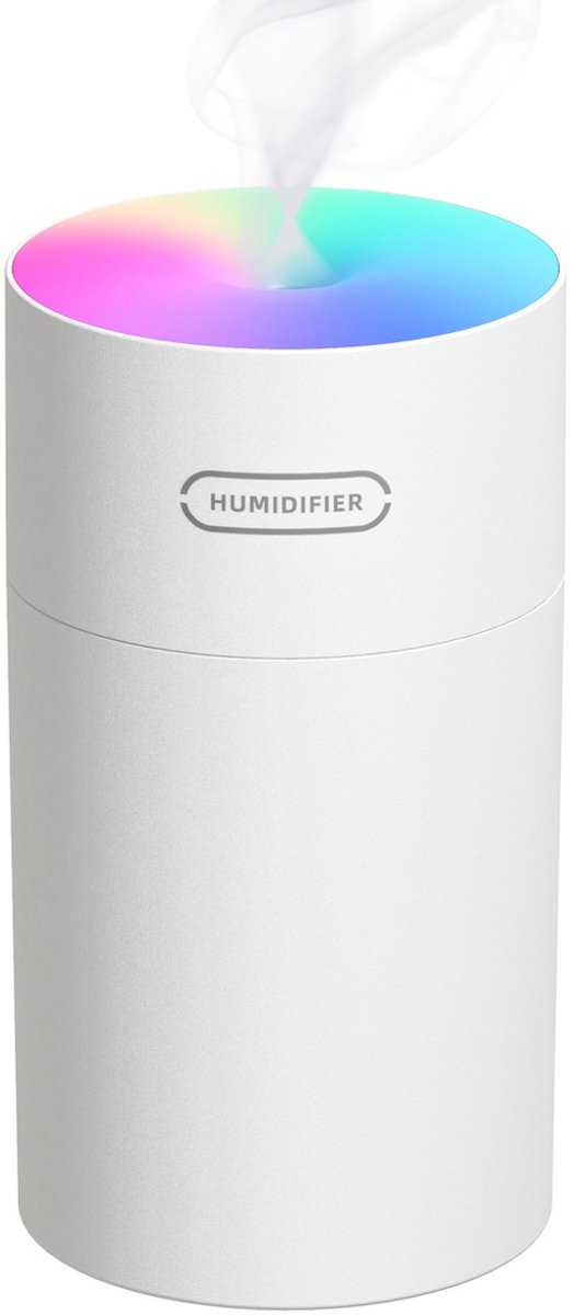 Kleine nano-nevel luchtbevochtiger voor de slaapkamer, 270 ml kleine luchtbevochtiger, draagbare luchtbevochtiger, LED-luchtbevochtiger met nachtlampje, USB luchtbevochtiger, stille bureau luchtbevochtiger