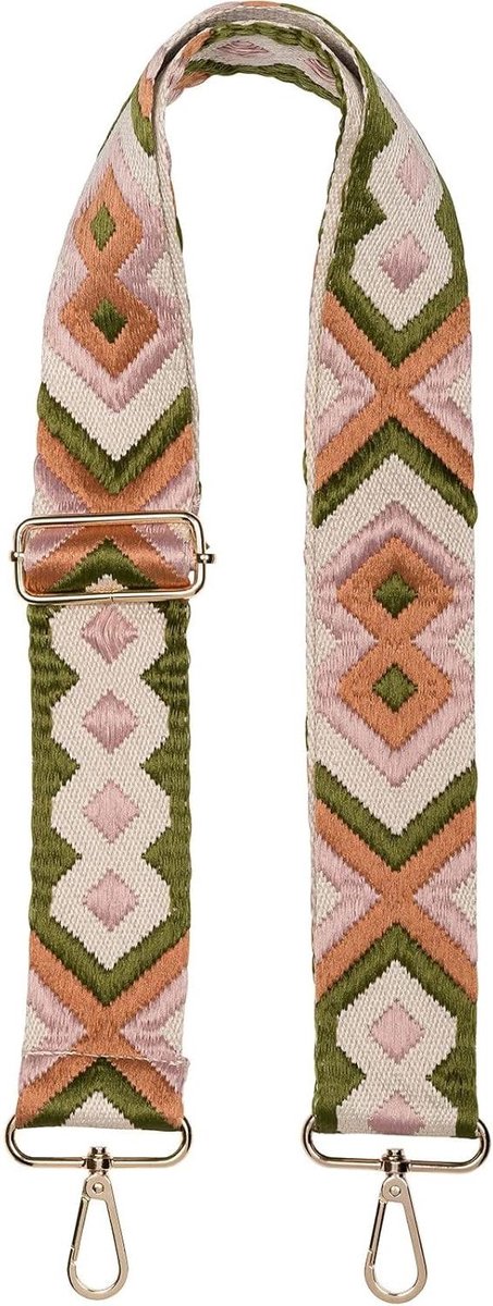 Schouderband Tas - Verstelbare Band - Tas Personaliseren - Etnisch Patroon - 74-134 cm - Multi-color