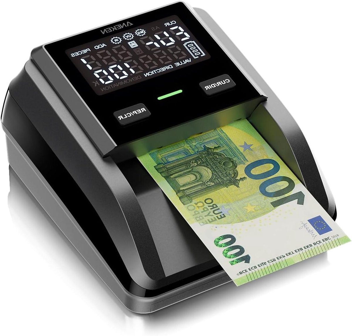Bankbiljettencontroleur - Valsgelddetector Geldteller - Geld Verifiëren - 4-Weg Oriëntatie - 06 kg - Grijs