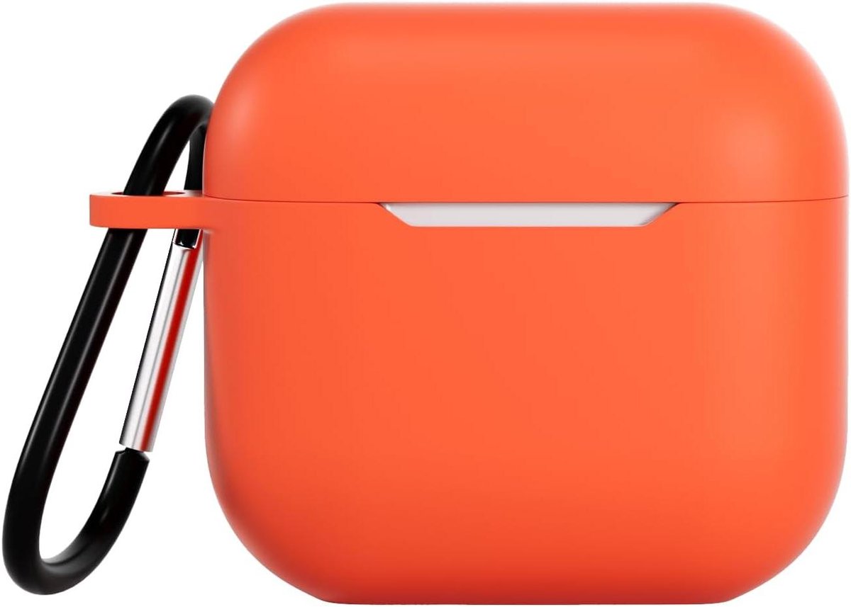 AirPods 4 Hoesje - Beschermhoesje Opladerhoes - Bescherming Oplader - Zichtbare LED Indicator - Niet van toepassing - Oranje