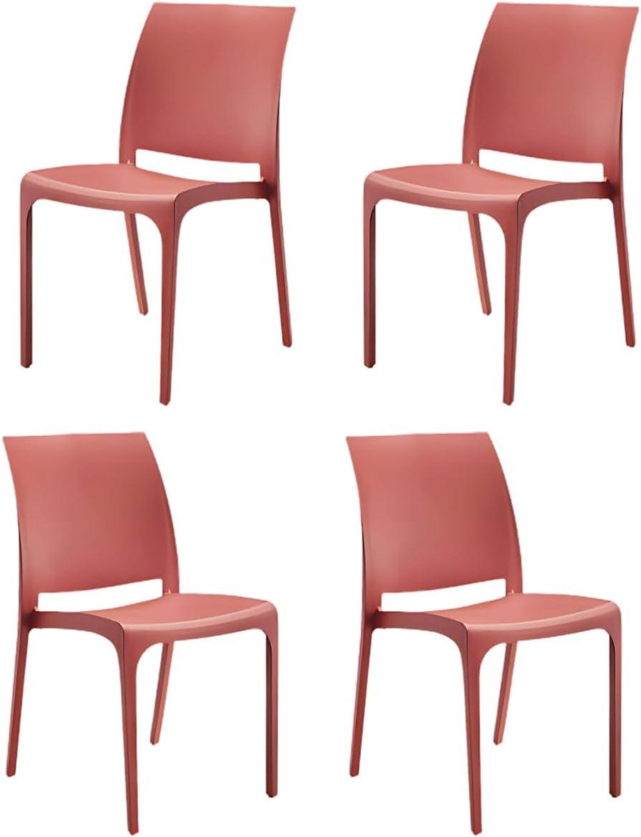 Keukenstoelen Kunststof - Stapelstoelen Tuinstoelen - Binnen en Buiten - Stapelbaar Ruimte