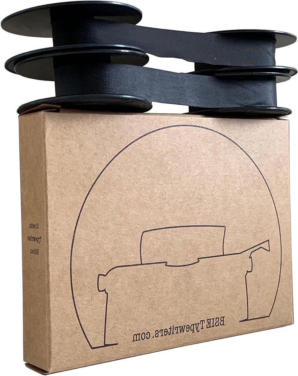 Schrijfmachine Lint - Typemachine lint - Teksten Schrijven - Originele Spoel - 2 x Zwart - Zwart