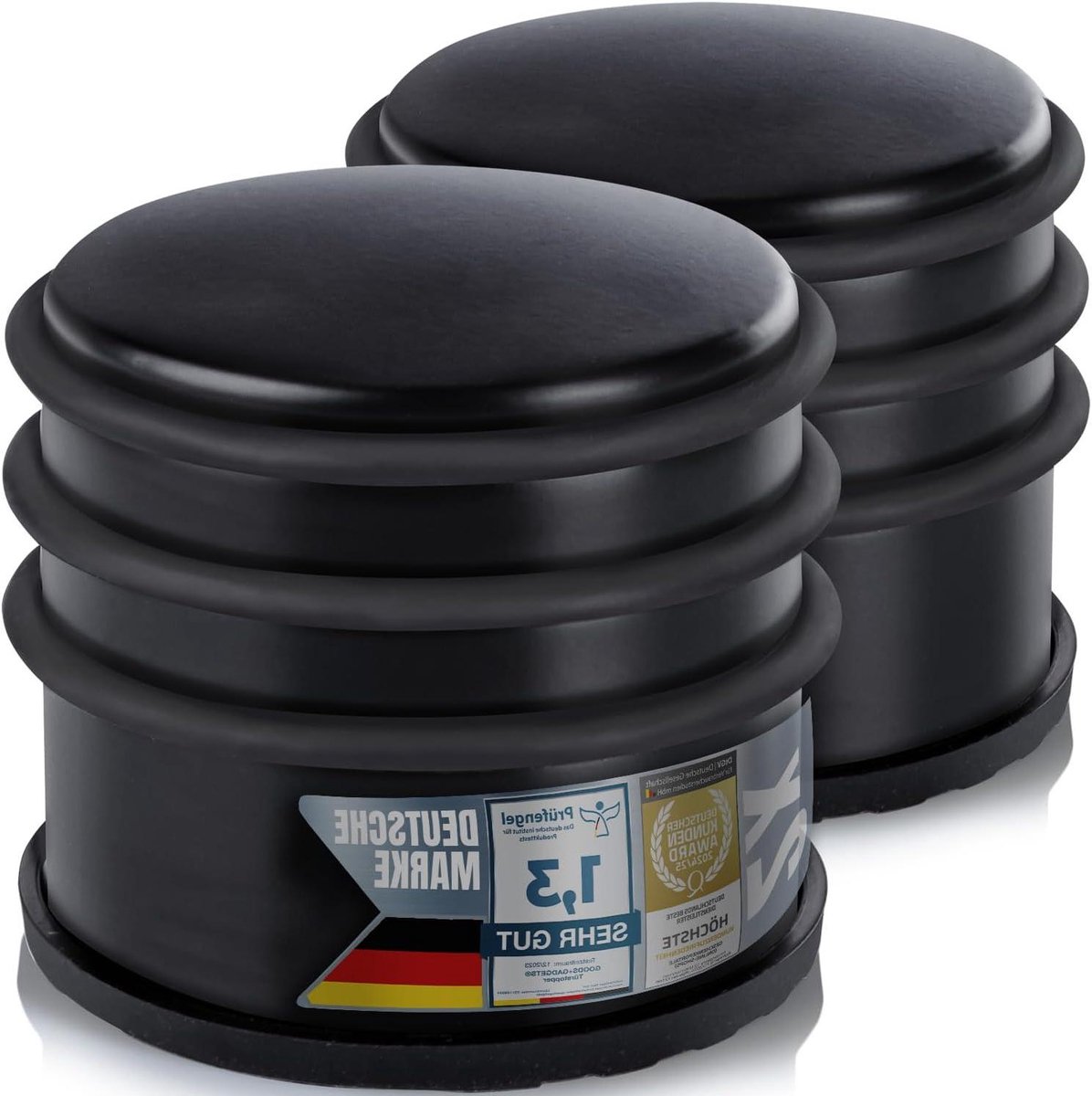 Deurstopper RVS - Deurhouder Deurvastzetter - Deuren Open Houden - Extra Zwaar Ontwerp - 2 stuks - Zwart