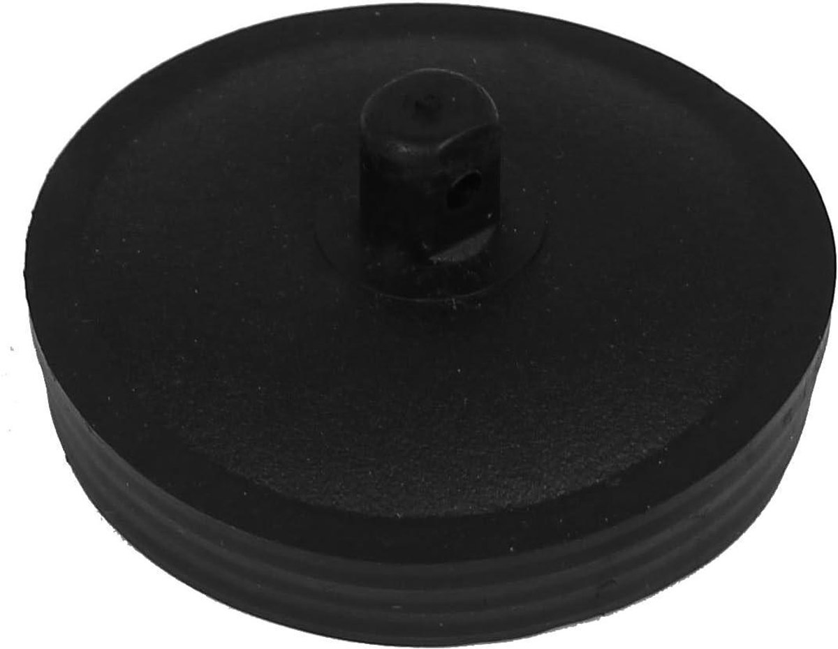 Universele Zwarte Rubberen Afvoerplug voor Sink - 52mm Diameter