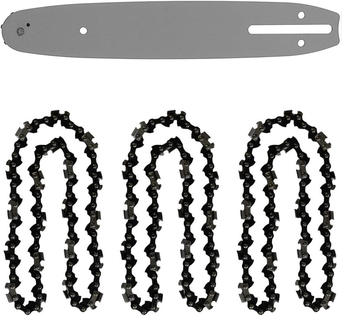 Zaagketting Set - Kettingzaag Accessoire - Boomonderhoud - 3 Kettingen - 26 cm - Zoals afgebeeld
