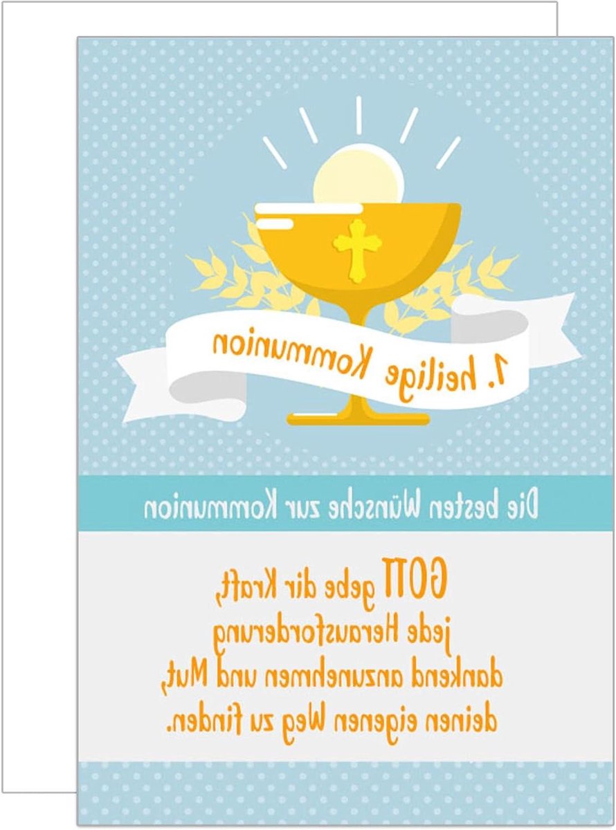 Communiekaart met envelop - Wenskaart communie Kaart jongen meisje - Communie vieren - Hoogwaardige designer kaart