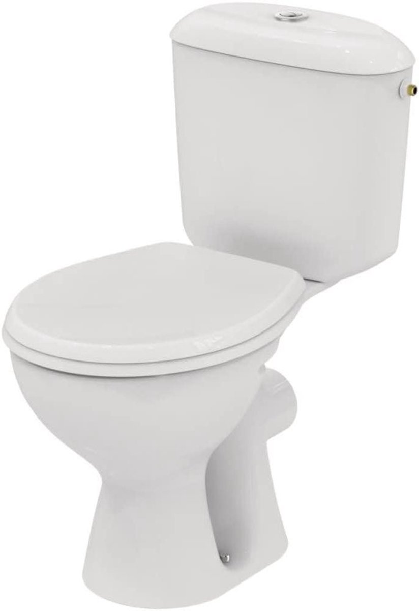 Toiletpot Set - WC Set - Badkamer Installatie - Horizontale Uitgang - 65.5 cm - Wit