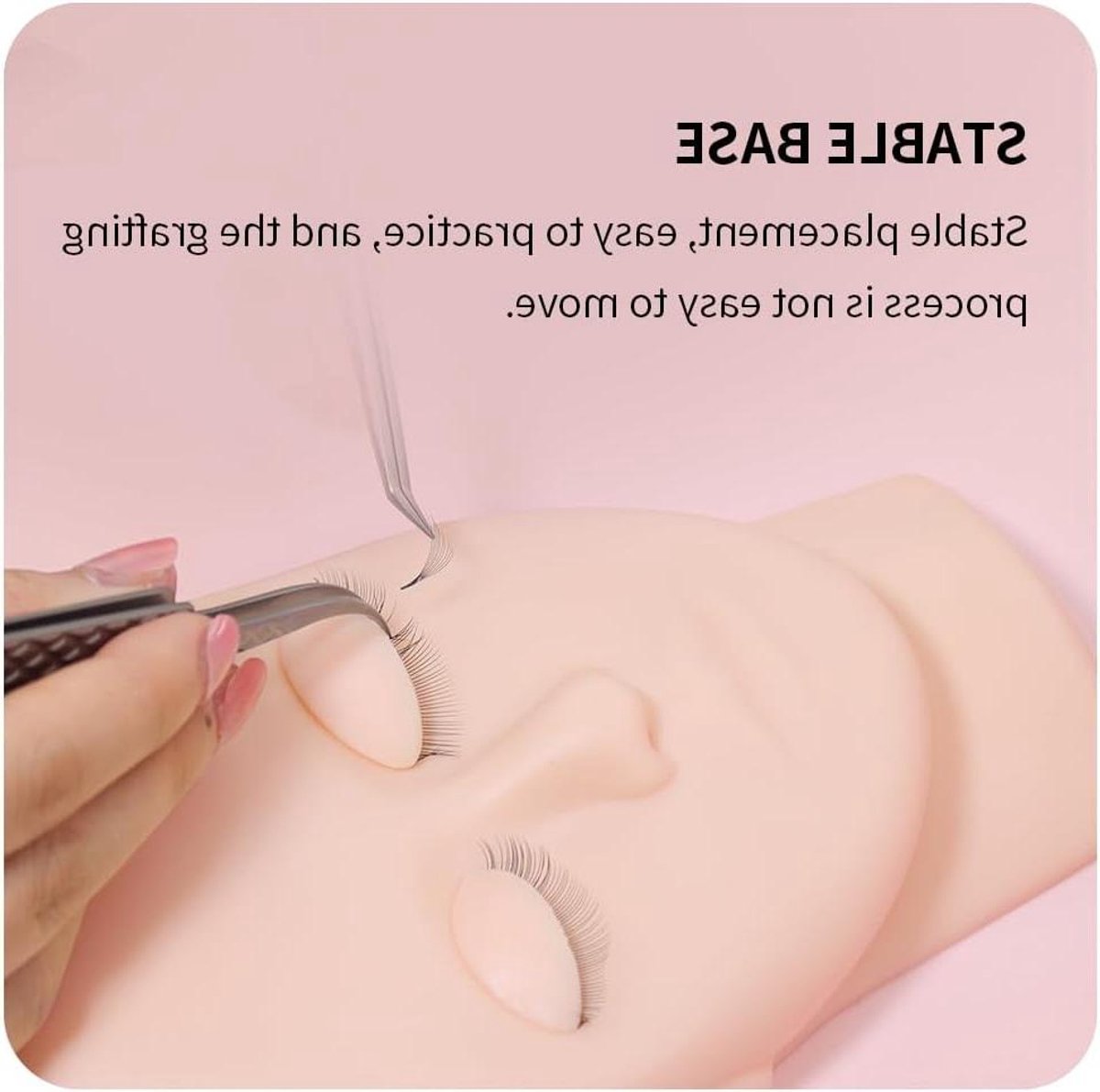 Oefenhoofd Wimperextensions - Make-up Hoofd Oog Model - Wimpers Oefenen - Vervangbare Oogjes - 26 x 16 x 5 cm