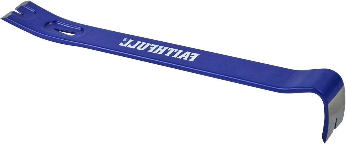 Utility Bar - Breekijzer Koevoet - Licht Breekwerk - Versterkt Gelegeerd Staal - 375 mm - Zilver
