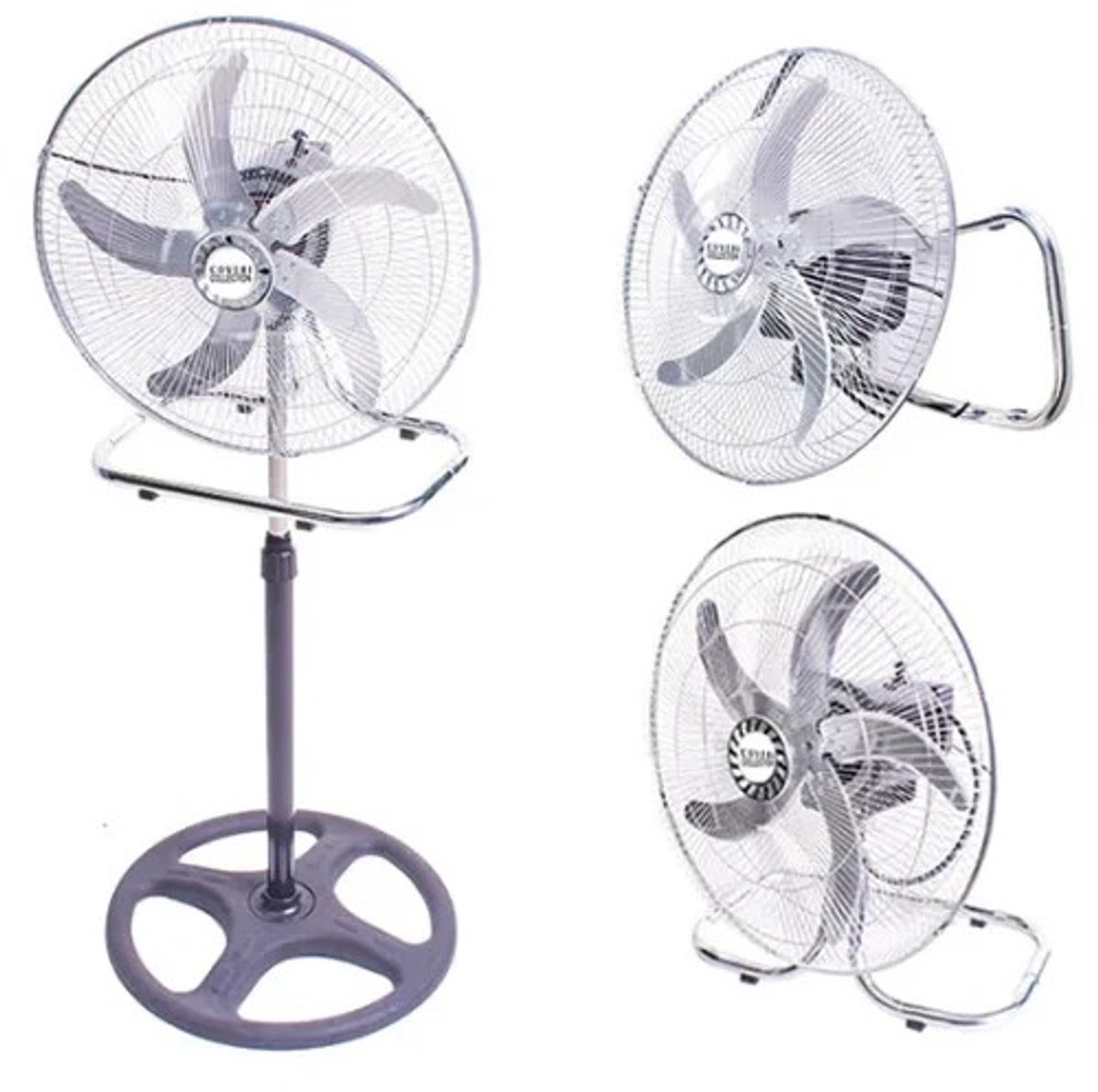 Archi 65W 3-in-1 Metalen Ventilator – Ventilatie - Staande Ventilator, Vloerventilator En Wandventilator – Industrieel Design