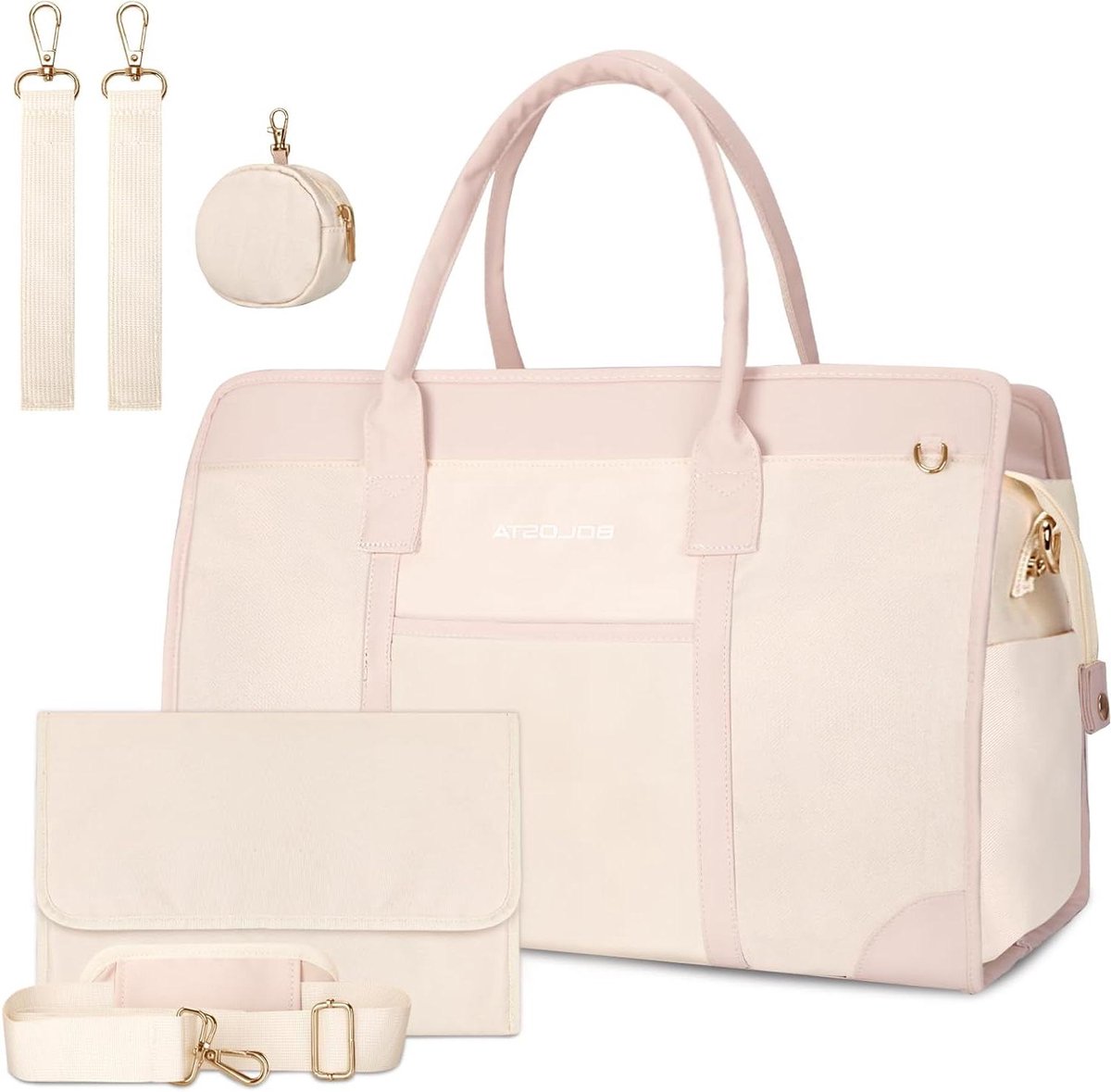 Luiertas Tote - Moederschapstas - Babyverzorging - Inclusief aankleedkussen - 33 cm - Zwart