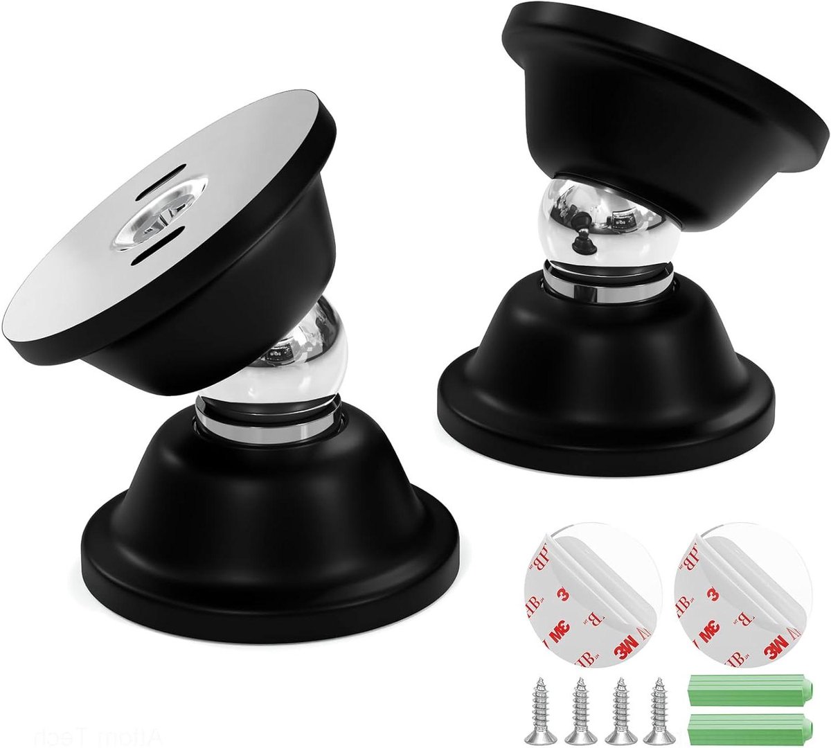 Magnetische Deurstop - Deurhouder - Deuren Open Houden - Flexibele Montage - 2 Stuks - Zwart