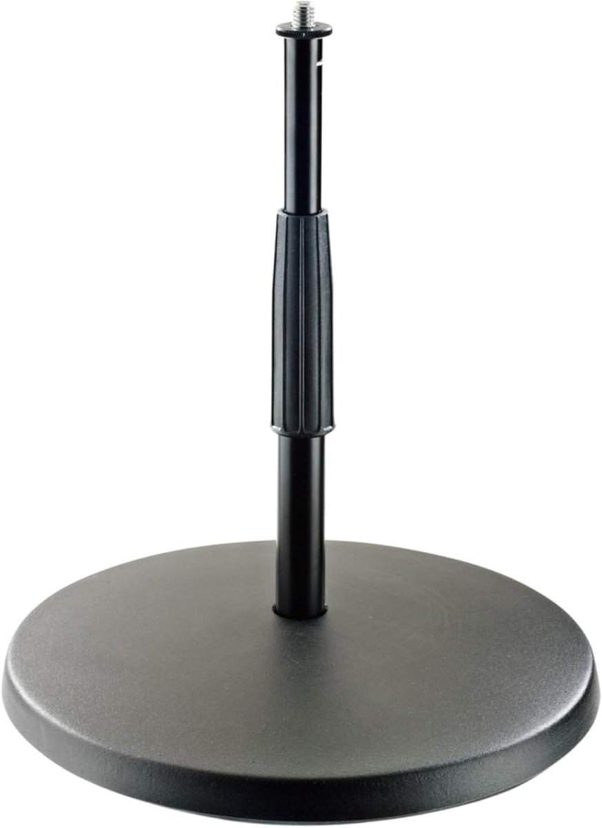 Microfoon Standaard - Lage standaard - Muziek Opnemen - Zware platte voet - 217-347 mm - Zwart