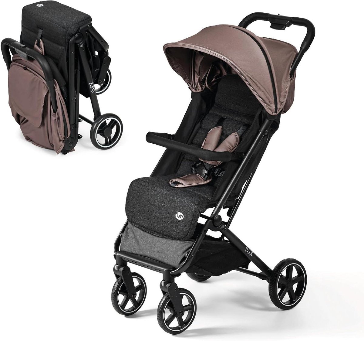 Kinderwagen Buggy - Lichtgewicht Reisbuggy - Compact Reizen - Vouwt Met Eén Hand - Tot 22 kg - Beige