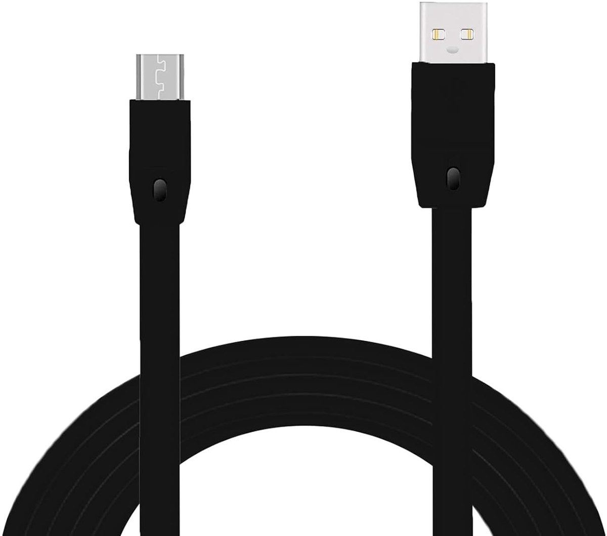 Vervangende USB Oplaadkabel voor Logitech UE Boom, Megaboom en Miniboom Draadloze Speakers - Plat en Duurzaam Ontwerp