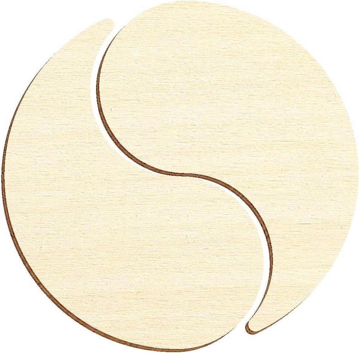 Multiplex op maat - Houten schijf - Decoratie maken - Gelaserd symbool - Keuze 5-50 cm - Natuurlijk hout