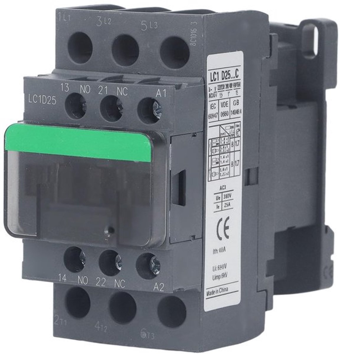 SVGCommerce - AC-schakelaar - 1NO 1NC - Hoge gevoeligheid - Zilver
