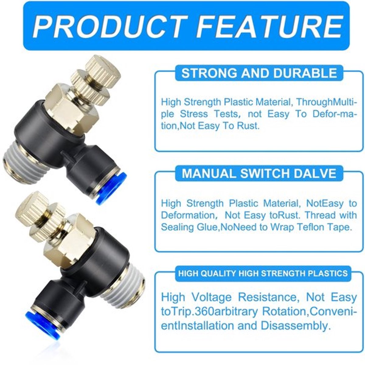 Dailygoody - 8MM Buis - Pneumatische Connector - Duurzaam en