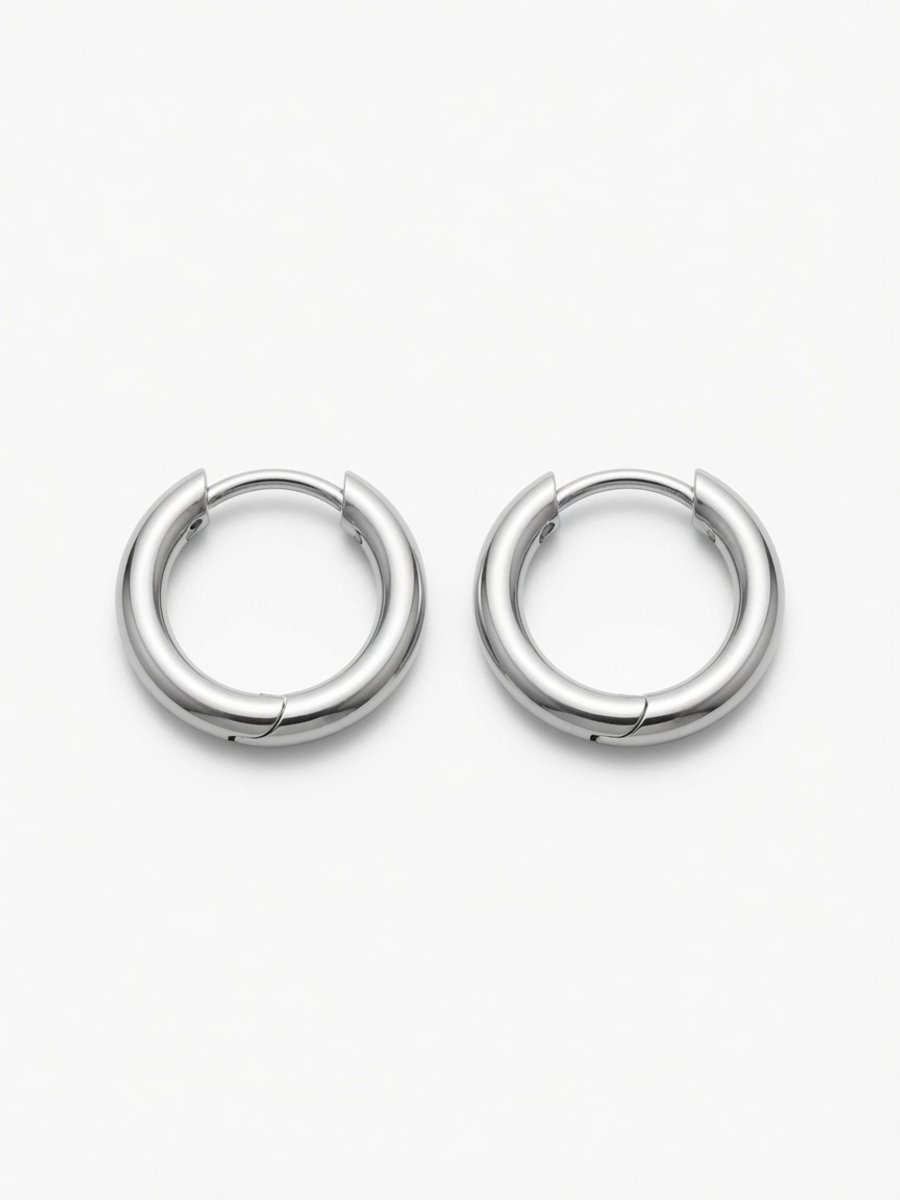 Zilverkleurige No-Fade Kleine Hoop Oorbellen - Waterproof - 316L RVS