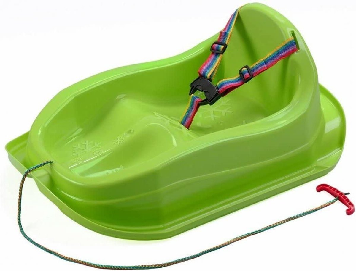 Kinderslee met Gordel - Mini Slee Kinderen - Winters Plezier - Ergonomische Zitting - 71 x 52 x 28.5 cm
