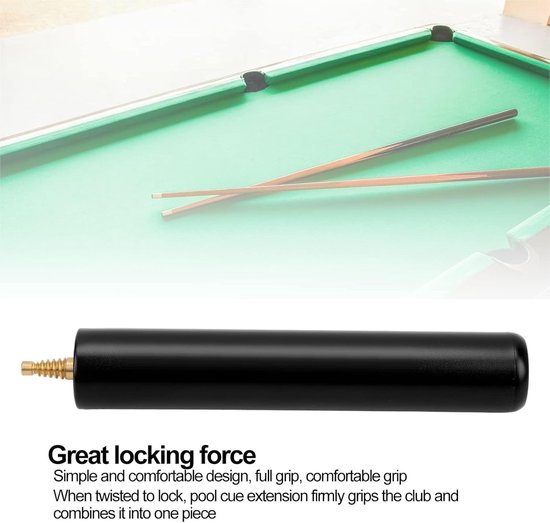 Pool Keu Uitbreiding - Biljartkeu Extender - Biljart Spelen - Aluminium Constructie - 6 Inch - Zwart — afbeelding 5
