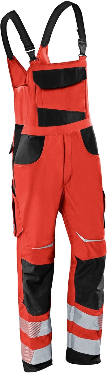 KUBLER REFLECTIQ 32078341 Hi Vis Reflecterend Amerikaanse Overall HEREN Overall Werkkleding Rood Zwart - Met Kniezak