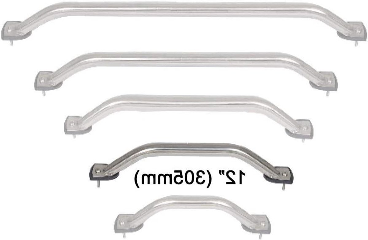 Boot Leuningen - Handgrepen Boot - Veiligheid Varen - Roestvrij Staal 316 - 305mm Lengte 22mm Diameter - Zilver