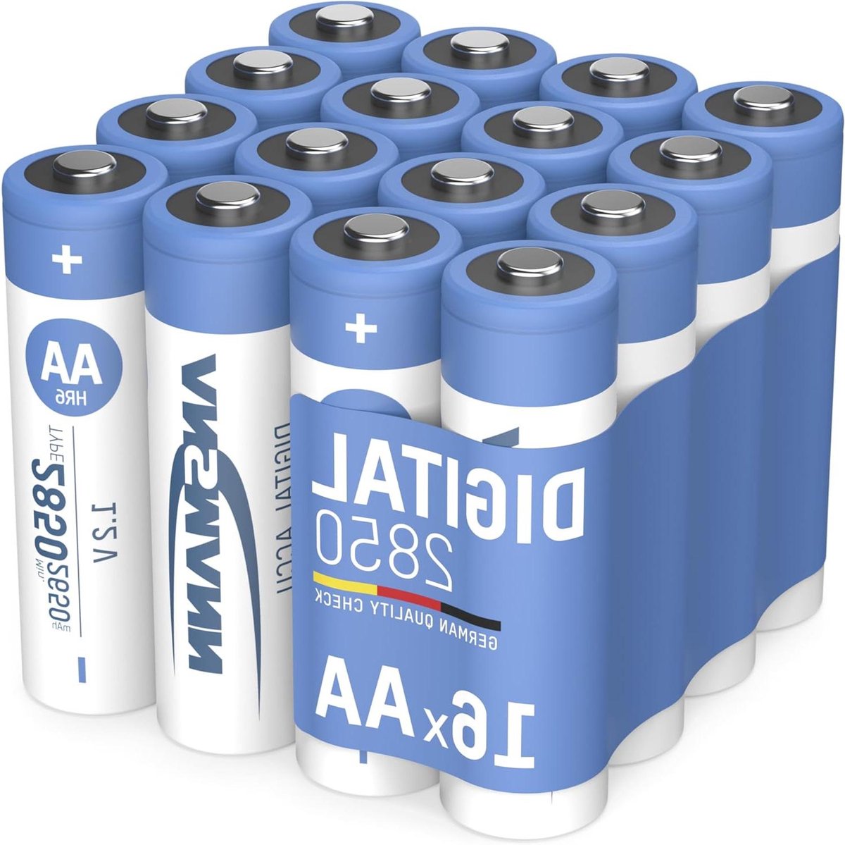 NiMH AA Oplaadbare Batterijen - Mignon Batterijen - Apparaten met Hoog Verbruik - Hoge Capaciteit 2850mAh - 16 Stuks