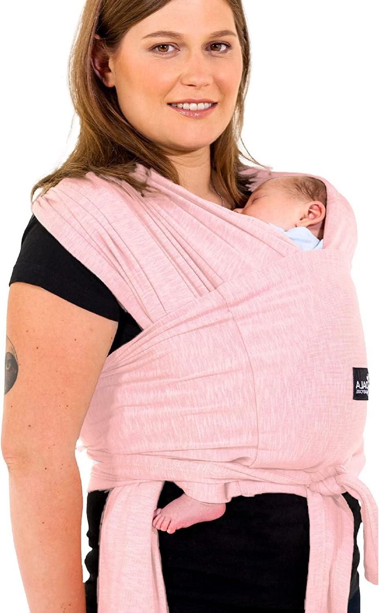 Draagdoek voor pasgeborenen - Babydrager Babywrap - Baby Comfort - Ergonomische Rugsteun - Tot 9 kg - Roze