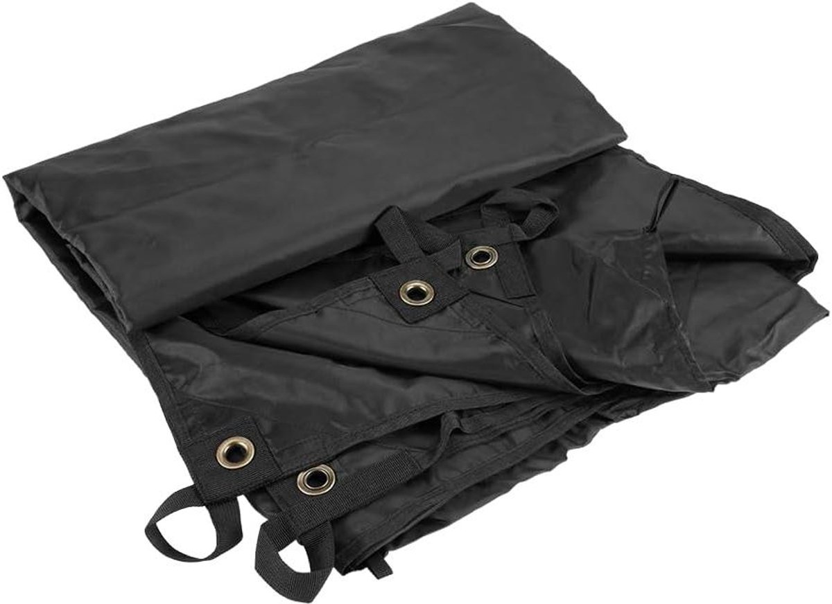 Premium Tarp - Zeil Cover - Bescherming Buiten - Versterkte Metalen Ogen - 2 x 3 meter - Zwart