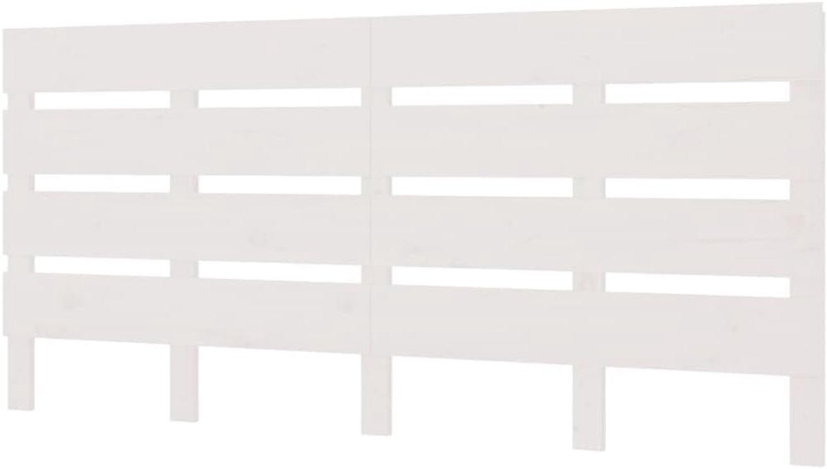 Hoofdbord Hout - Bedkopstuk Houten - Bed Compleet Maken - Gelakt Hout Ontwerp - 180x3x80 cm - Wit