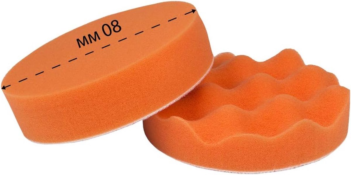 Polijstsponzen Set - Polijstschijven Schuim - Auto Polijsten - Zelfklevend Klittenband - 80 mm - Oranje