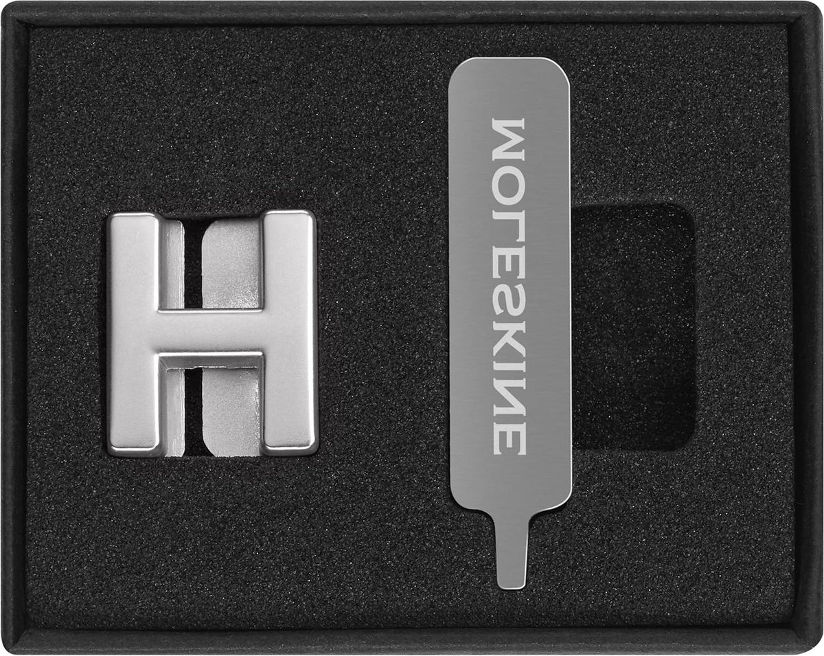 Notebook Pen - Agenda Accessoire - Personaliseren Notities - Letter H - 1.3 x 0.5 x 1.5 cm - Zilver