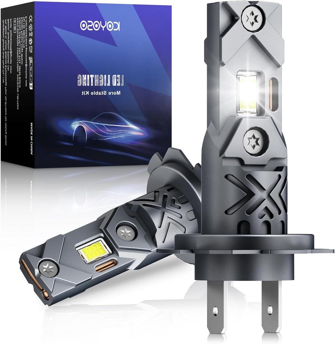H7 LED Gloeilamp - H7 LED Lamp - Auto Verlichting - Hoge Lumen Output - 100 Watt - Wit