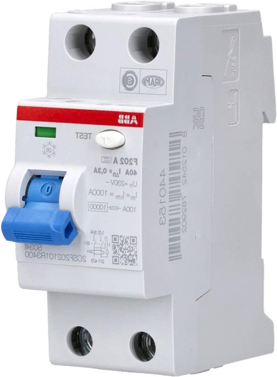 Differentie Schakelaar - Stroomonderbreker Aardlek - Veilige Elektrische Installatie - Hoge Gevoeligheid - 2-weg - Wit