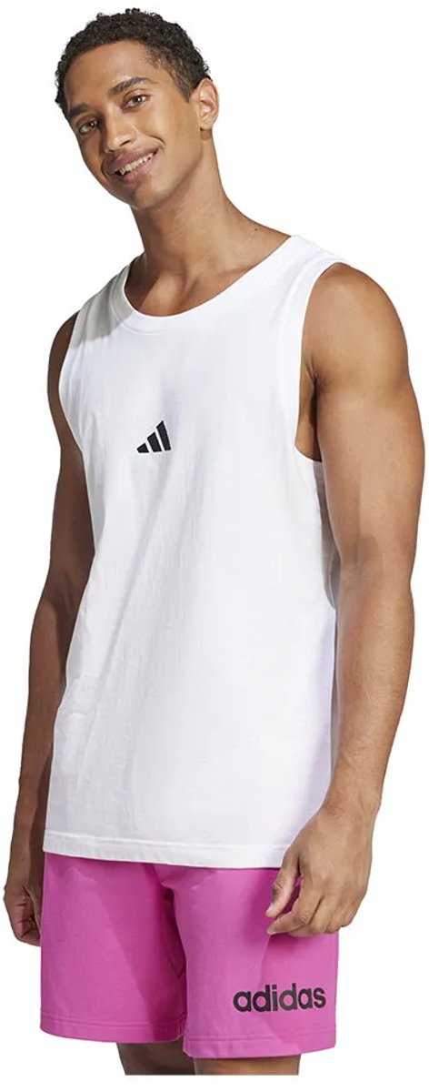 Adidas Essentials Small Logo Mouwloos T-shirt Regular Man Zwart