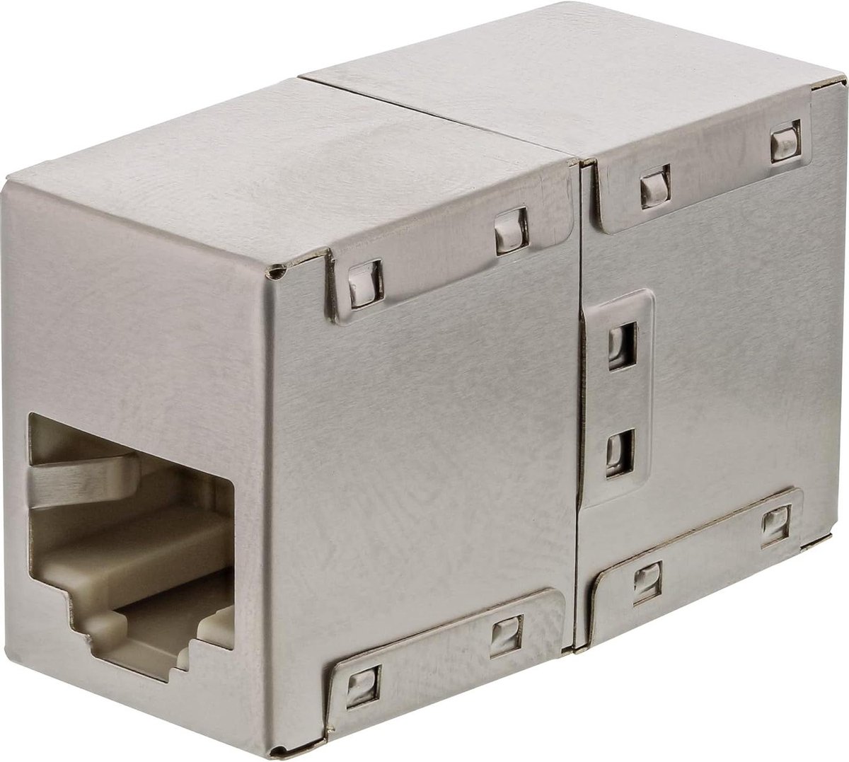 Netwerk Adapter - RJ45 Koppelaar - Internet Verbinding - Volledig Afgeschermd - 45 x 25 x 25 cm - Metaal