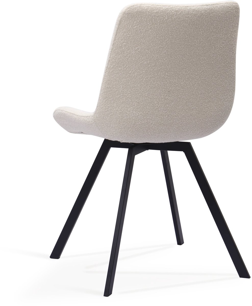 DESMIU Eetkamerstoel - Kuipstoel - Set Van 2 - 360 Graden Draaibaar Met Comfortabele Stoff