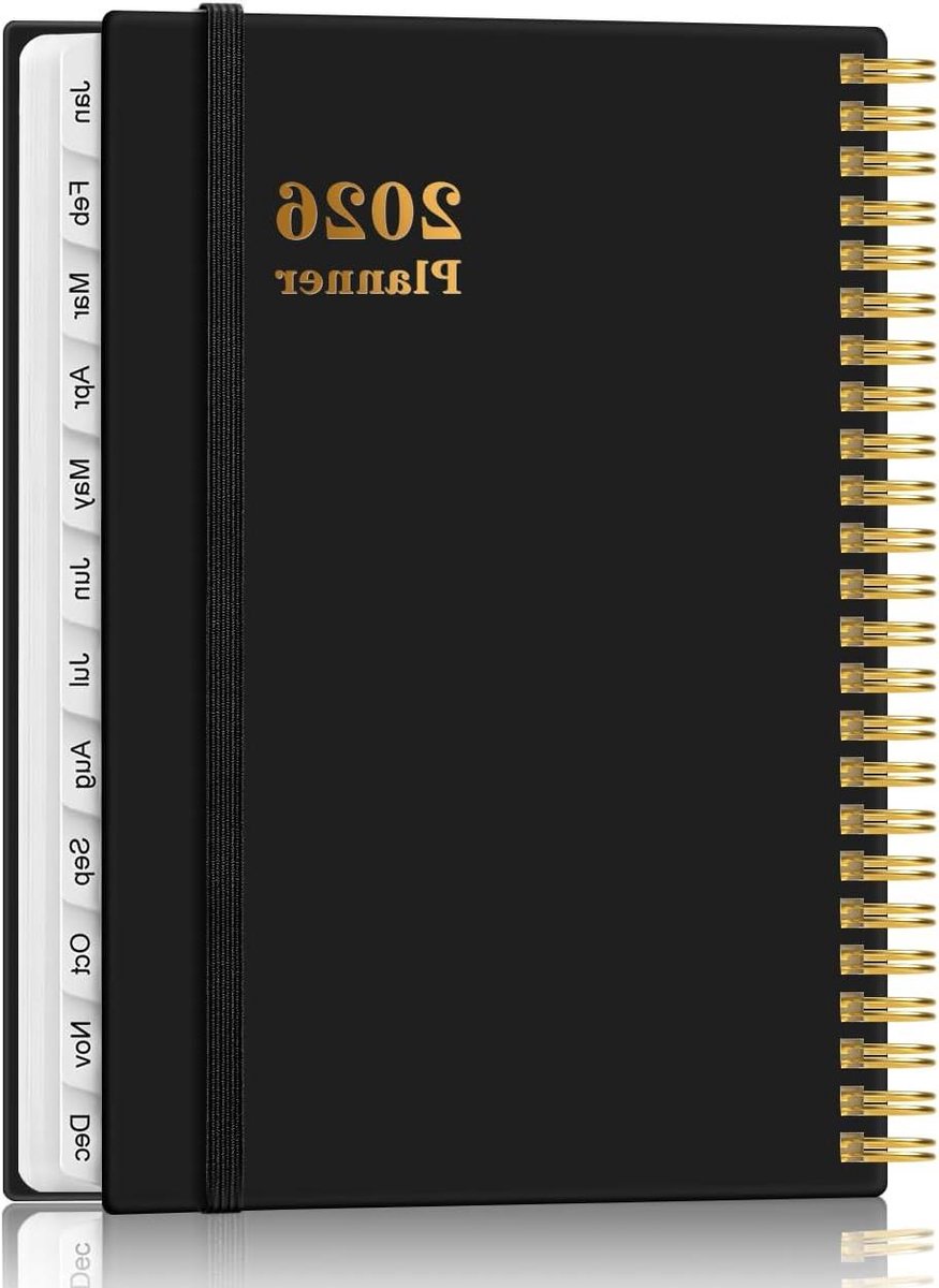 2025 Planner - Agenda Week Maand - Planning Organisatie - Harde Kaft Binnenzak - 16 x 21 cm - Zwart